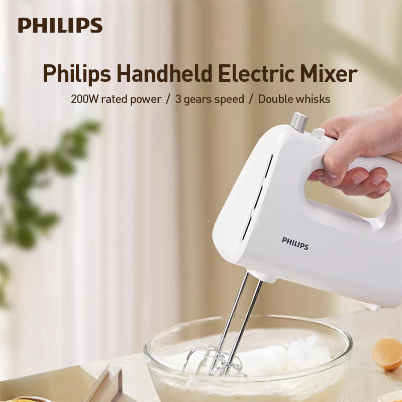Kitchen Electronics Gadgets - Philips Hand-Elektro-Eiermixer, 3 Geschwindigkeiten, 2 Rührbesen,