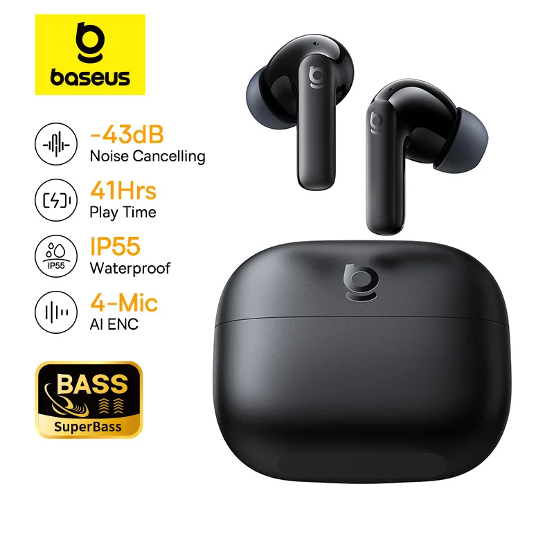 Earbuds Anc Wireless - Baseus Bass EP10/BP1 NC -43dB Geräuschunterdrückende